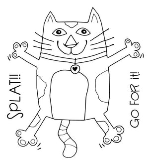 Woodware Clear Stamps - Splat Cat