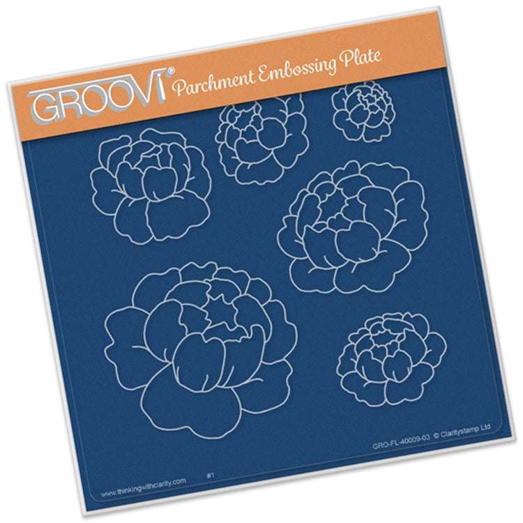 Peonies A5 Square Plate