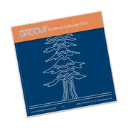 Groovi Abstract Trees (Spruce) Plate A6 Sq