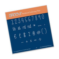 Groovi Hand Drawn Numbers Case A6 Plate