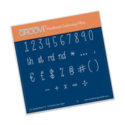 Groovi Hand Drawn Numbers Case A6 Plate