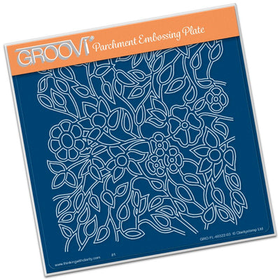 Groovi Flower Tangle A5 Sq