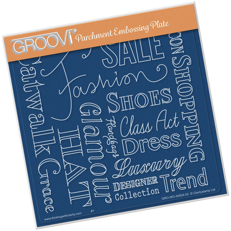 Groovi Plate - Fashion Phrases Groovi Plate A5 Square