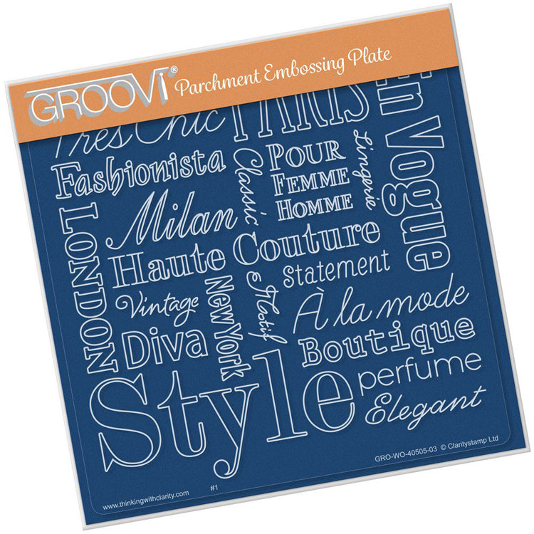 Groovi Plate - Elegant Expressions Groovi Plate A5 Square