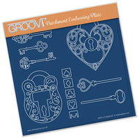 Groovi Plate - Key To My Heart A5 Square
