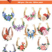 Easy 3D - Horseshoes with Flowers