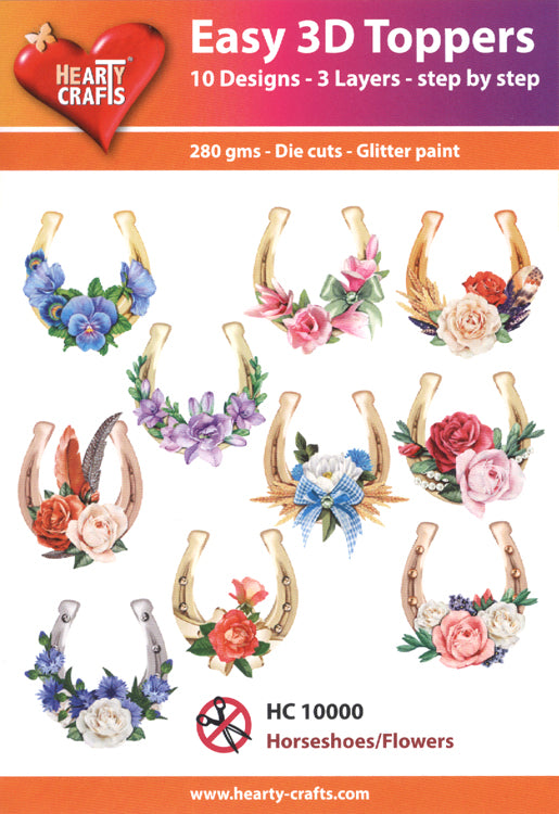 Easy 3D - Horseshoes with Flowers