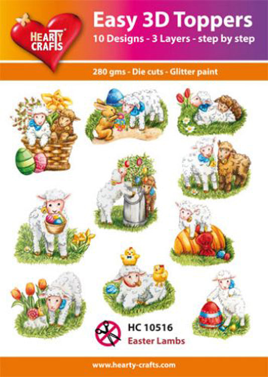 Hearty Crafts Easy 3D Toppers Easter Lambs