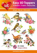 Hearty Crafts Easy 3D Toppers Budgies and Birds