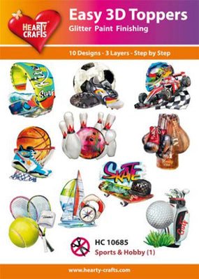 Hearty Crafts Easy 3D Toppers - Sports & Hobby 1