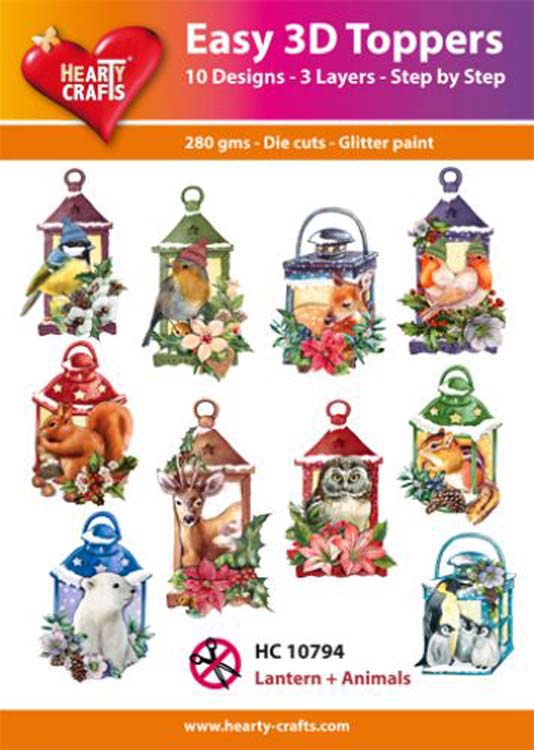 Hearty Crafts Easy 3D Toppers - Lantern + Animals