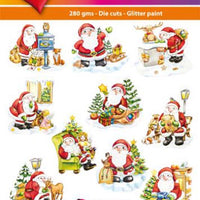 Hearty Crafts Easy 3D Toppers - Happy Santa
