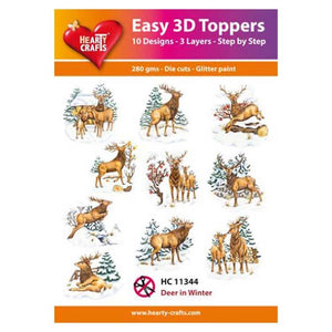 Hearty Crafts Easy 3D Toppers  - Deer In The Window