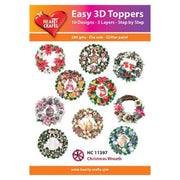 Hearty Crafts Easy 3D Toppers  - Christmas Wreath