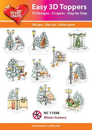 Hearty Crafts Easy 3D Toppers - Winter Scenery