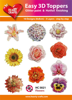 Easy3D Precut Toppers - Flower Heads