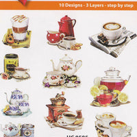 Easy 3-D - Cofee and Tea (10 different designs)