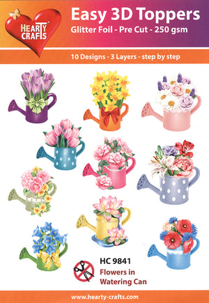 Easy 3D - Flowers in Watering Cans