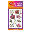 Hearty Crafts 3D Relief Stickers - Winter Flowers A4