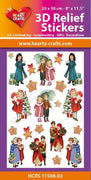 Hearty Crafts 3D Relief Stickers A4 - Christmas Children