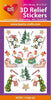 Hearty Crafts 3D Relief Stickers A4 - Christmas Snowmen 2