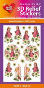 Hearty Crafts 3D Relief Stickers A4 - Little Angels/Flowers