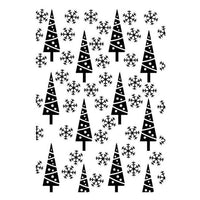 Hobby Solution Embossing Folder Christmas Pine Trees & Snowflakes