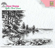 Nellie's Choice Clear Stamp Idyllic Floral Scenes - Water's Edge