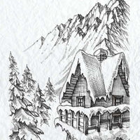 Nellie's Choice Clear Stamp Idyllic Floral Scenes - Winter 2