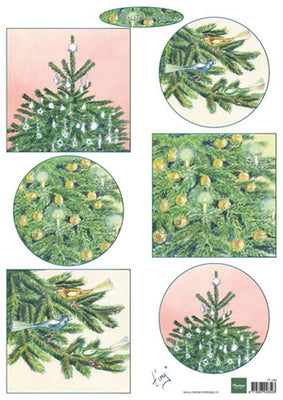 Marianne Design Christmas Trees Cutting Sheet