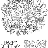 Woodware Clear Stamps - Butterfly Posy