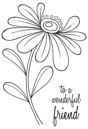 Woodware Clear Stamps - Whimsical Flower - Alice