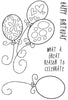 Woodware Clear Stamps - Birthday Balloons