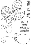 Woodware Clear Stamps - Birthday Balloons