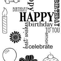 Woodware Clear Stamps - Birthday Grid