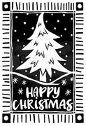 Woodware Clear Stamps - Lino Cut Christmas Tree