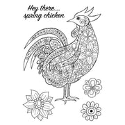 Woodware Clear Stamps - Decorative Cockerel