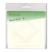 4 Square Frame Cards 5x5" - Assorted Colours