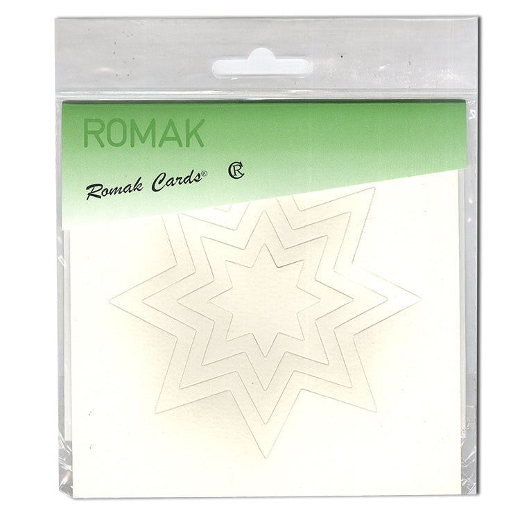 4 Star Frame Cards 5x5" - Assorted Colours