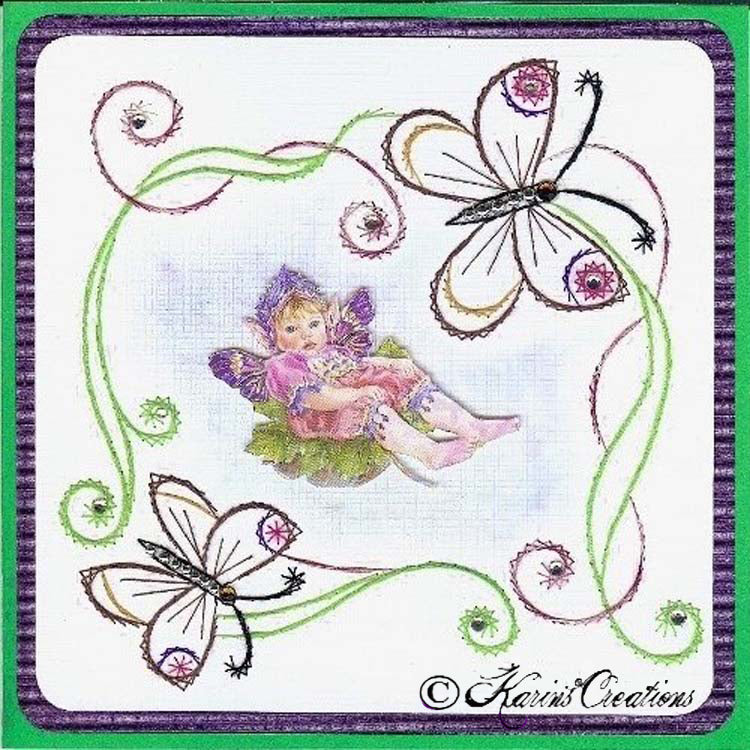 KC Embroidery Pattern - Butterfly Frame