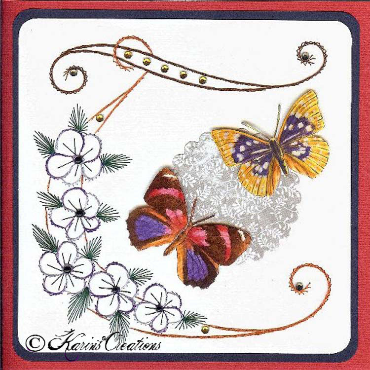 KC Embroidery Pattern - Flower Corner