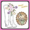 KC Embroidery Pattern - High Boots and Flower Spray