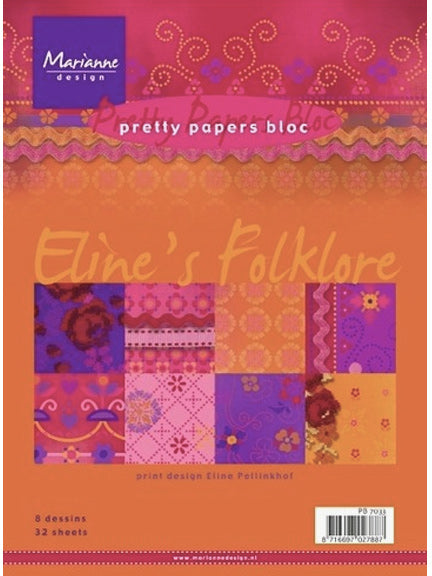 Marianne's Pretty Paper Bloc-Eline's Folklore
