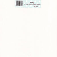Foundation A4 Pearl Cardstock 230gsm pk 20 - Ivory