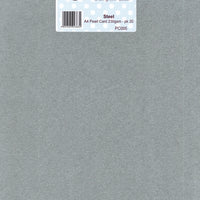Foundation A4 Pearl Cardstock 230gsm pk 20 - Steel
