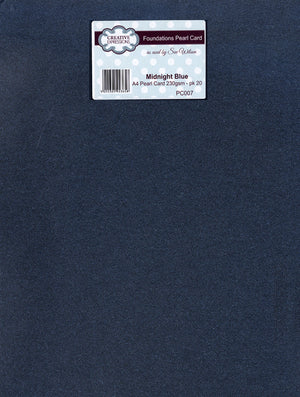 Foundation A4 Pearl Cardstock 230gsm pk 20 - Midnight