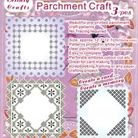 3 Parchment Patterns -Square Frame