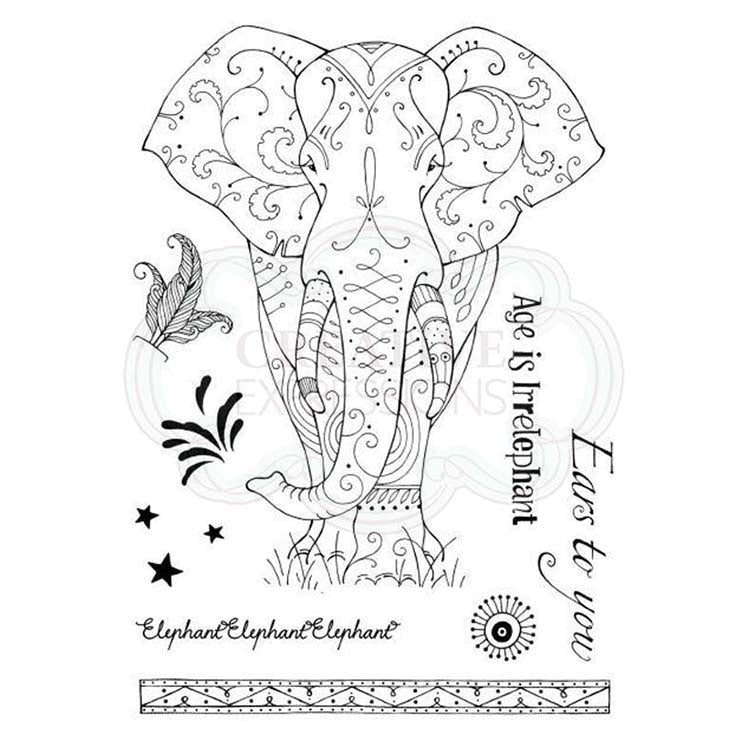 Pink Ink Designs A5 Clear Stamp Set Elephant