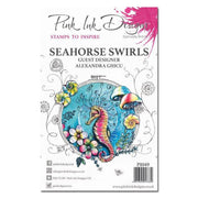Pink Ink Designs Clear Stamp Seahorse Swirls