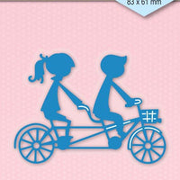 Nellie's Choice - Shape Die Blue Tandem Bicycle